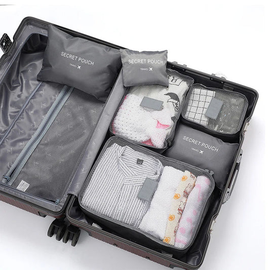 6 Pcs Travel Clothes Storage Bags